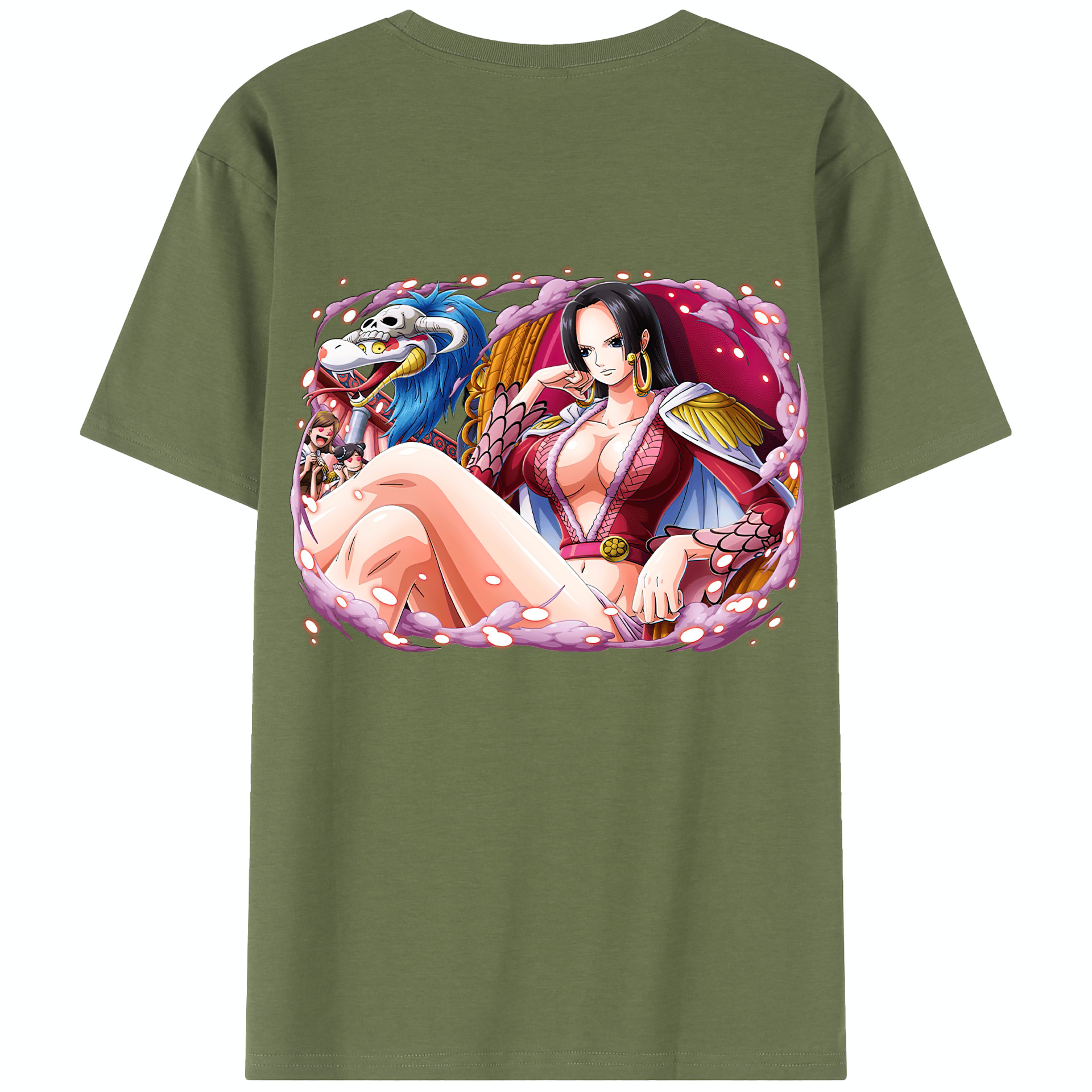 ワンピース ボア・ハンコック ONE PIECE Boa·Hancock 綿100％半袖Tシャツ（背面プリント）